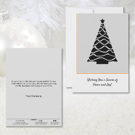 Black & Grey Kerstboom Zakelijke vakantie Kaart