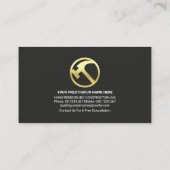 Black Grey Layers Handyman Tools Visitekaartje (Achterkant)