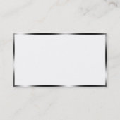 Black Grey Light Border White Trendy Visitekaartje (Achterkant)
