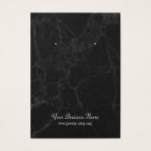 Black Grey Marmer Earring Display Card Visitekaartje (Voorkant)