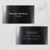 Black Grey Modern Creative Elegant Visitekaartje (Voorkant / Achterkant)
