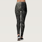 Black Grey Modern Dark Ice Natuur Gothic Leggings (Achterkant)