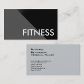 Black Grey Modern Professional Sport Visitekaartje (Voorkant / Achterkant)