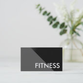 Black Grey Modern Professional Sport Visitekaartje (Staand voorkant)
