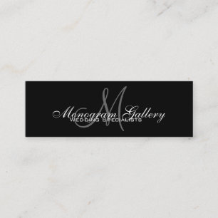 Black Grey Monogram  Visitekaartje