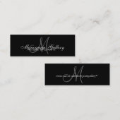 Black Grey Monogram  Visitekaartje (Voorkant / Achterkant)
