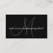 Black Grey Monogram  Visitekaartje (Achterkant)