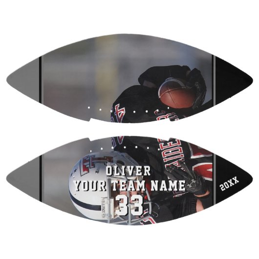 Black Grey Name Number Team Full Photo Football (Panelen)