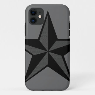 Black & Grey Nautical Star iPhone 5 Hoesje
