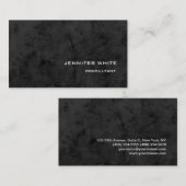 Black Grey Pattern Modern Style Elegant Trendy Visitekaartje (Voorkant / Achterkant)