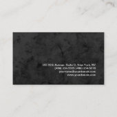 Black Grey Pattern Modern Style Elegant Trendy Visitekaartje (Achterkant)