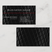 Black Grey Pattern Red Line Trendy Visitekaartje (Voorkant / Achterkant)
