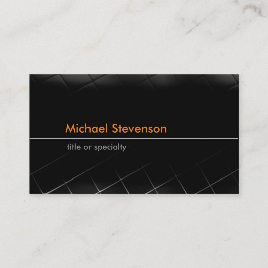 Black Grey Pattern Trendy Standard Visitekaartje (Voorkant)