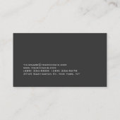 Black Grey Personal Trainer Fitness Visitekaartje (Achterkant)