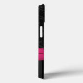 Black Grey Pink Damask Striped iPad Air Case (Achterkant / Rechts)