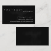 Black Grey Plain Consultant Visitekaartje (Voorkant / Achterkant)