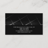 Black Grey Plain Modern Consultant Visitekaartje (Achterkant)