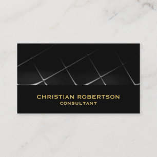 Black Grey Plain Modern Consultant Visitekaartje