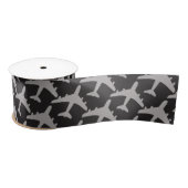Black Grey Plane Airplanes Pilot Plane Aviation Satijnen Lint (Spoel)