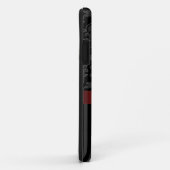 Black Grey Red Damask Stripes Pattern Case-Mate iPhone Case (Achterkant/rechts)