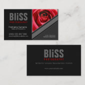 Black+Grey Red Fotograaf met fotosjabloon Visitekaartje (Voorkant / Achterkant)