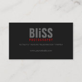 Black+Grey Red Fotograaf met fotosjabloon Visitekaartje (Achterkant)