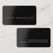Black Grey Red Stylish Visitekaartje van Event Pla (Voorkant / Achterkant)
