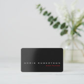 Black Grey Red Stylish Visitekaartje van Event Pla (Staand voorkant)