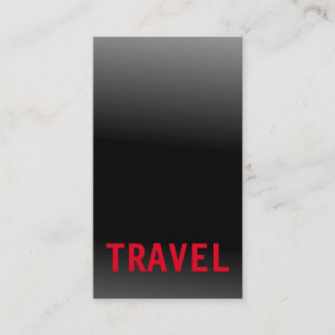 Black Grey Red Travel Agent Professional Visitekaartje