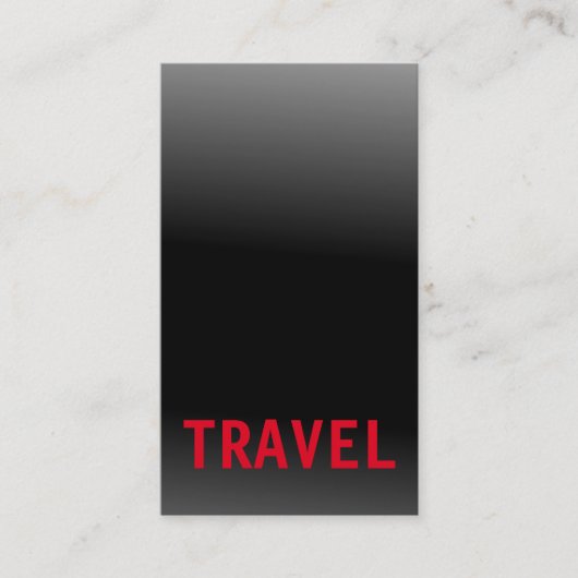 Black Grey Red Travel Agent Professional Visitekaartje (Voorkant)
