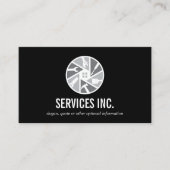 Black Grey Repairing Services logo professional Visitekaartje (Voorkant)
