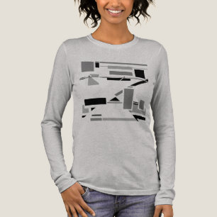 Black Grey Shades Geometrische Abstracte MCM-geïns Tri-Blend Shirt