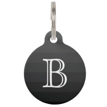 Black Grey Shades Monogram Initiaal