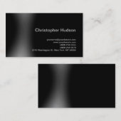 Black Grey Simple Plain Standard Visitekaartje (Voorkant / Achterkant)