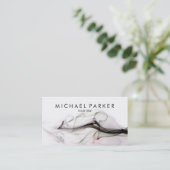 Black Grey Smoke Abstract Visitekaartje (Staand voorkant)