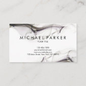 Black Grey Smoke Abstract Visitekaartje (Achterkant)