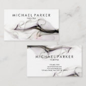 Black Grey Smoke Abstract Visitekaartje (Voorkant / Achterkant)