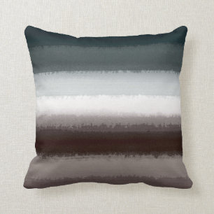 Black Grey Taupe Stripes Kussen