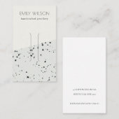 Black Grey Terrazzo Textuur Hair Clip Display Visitekaartje (Voorkant / Achterkant)