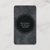 Black Grey Texture Modern Plain Professional Visitekaartje (Voorkant)