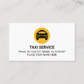 Black Grey Trapezium Yellow Taxi Visitekaartje (Achterkant)