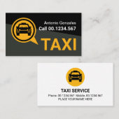 Black Grey Trapezium Yellow Taxi Visitekaartje (Voorkant / Achterkant)