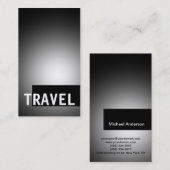 Black Grey Travel Agent Visitekaartje (Voorkant / Achterkant)