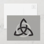 Black Grey Trinity Knot Celtic Briefkaart (Voorkant / Achterkant)