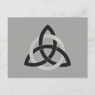Black Grey Trinity Knot Celtic Briefkaart