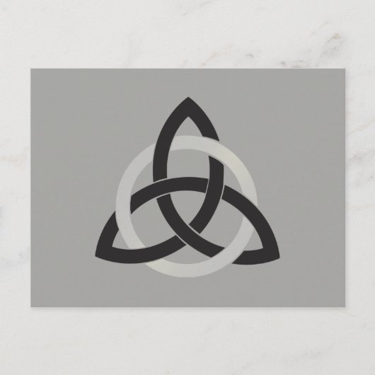 Black Grey Trinity Knot Celtic Briefkaart (Voorkant)