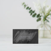 Black Grey Waterverf Splatter Abstract Modern Visitekaartje (Staand voorkant)