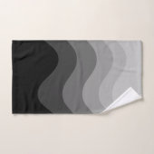 Black Grey Wavey Stripe Modern Bad Handdoek (Handdoek)