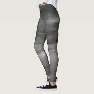 Black Grey White Abstract Dance Leggings
