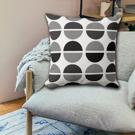 Black Grey White Circles Polka Dots Sierkussen